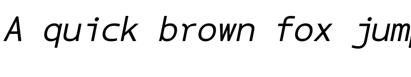 Preview of LT Asus Mono Italic font