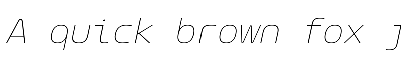 Preview of LT Wave Mono Thin Italic font