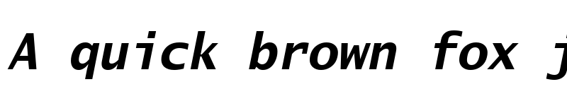 Preview of Lucida Sans Typewriter Bold Oblique font