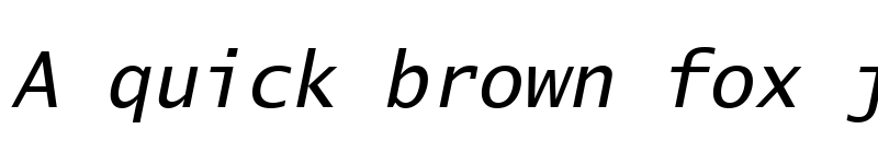 Preview of Lucida Sans Typewriter Oblique font