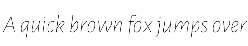 Preview of Luna Extra Light Italic font