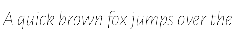 Preview of Luna Sans Thin Italic font