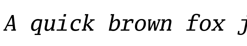 Preview of Luxi Mono Oblique font