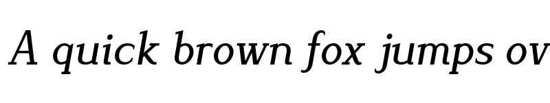 Preview of Lyons Serif Italic font