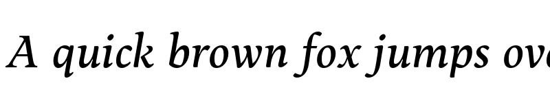 Preview of Maecenas Medium Italic font