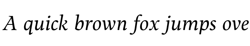 Preview of Maecenas Regular Italic font