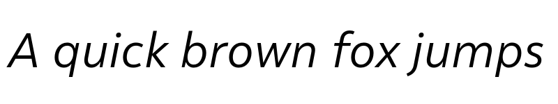 Preview of Malva Book Italic font