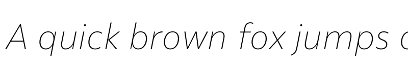 Preview of Malva Thin Italic font