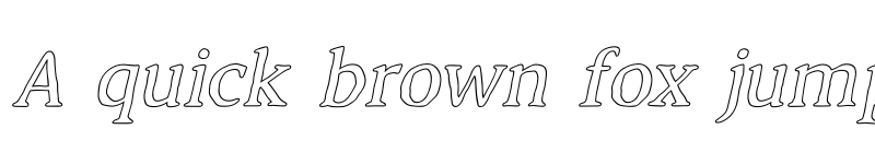 Preview of Malvery Free Outline Italic font
