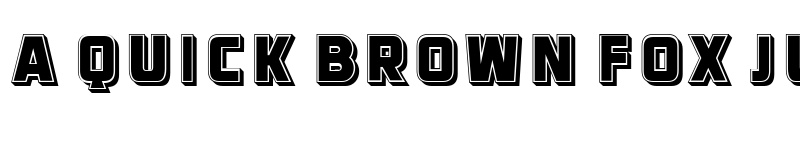 Preview of Mangonel 3D Filled Regular font