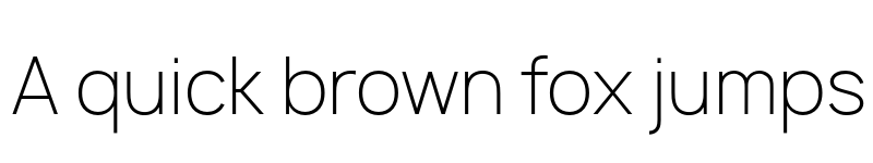 Preview of Manrope Thin font