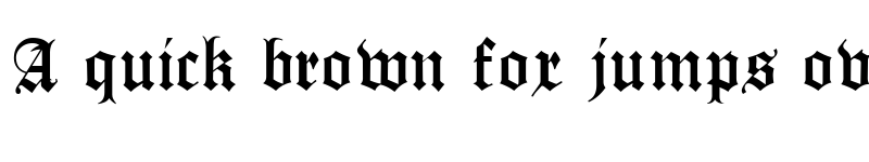 Preview of Manuskript Gothisch Regular font