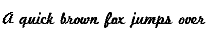 Preview of Marketing Script Inline Regular font