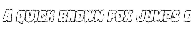 Preview of Marsh Thing Outline Italic Italic font