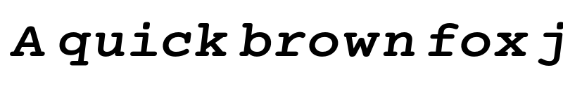 Preview of Mechanical Bold Extended Oblique font