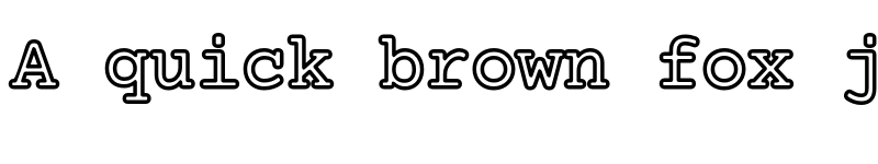 Preview of Mechanical Bold Outline font