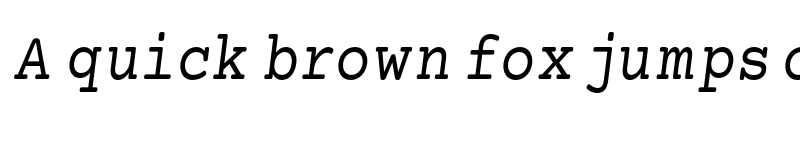 Preview of Mechanical CondObl font