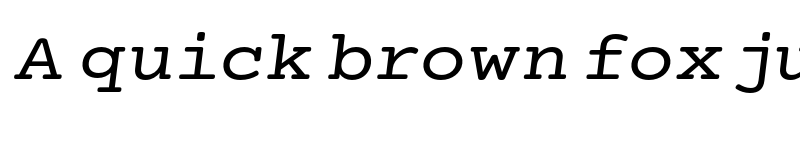 Preview of Mechanical Extended Oblique font