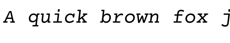 Preview of Mechanical Regular Oblique font