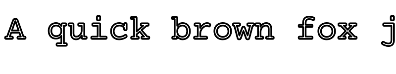 Preview of Mechanical Regular Outline font