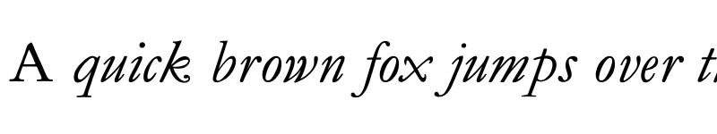 Preview of MediaevalItalique Regular font