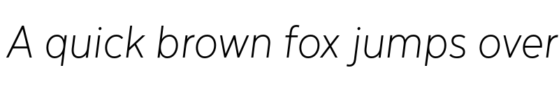 Preview of Menca Light Italic font