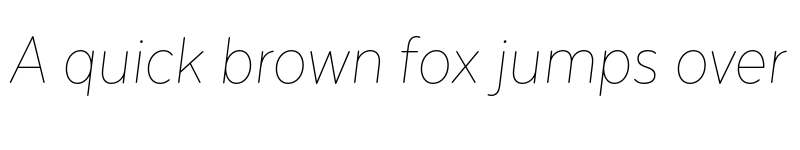 Preview of Menco Thin Italic font