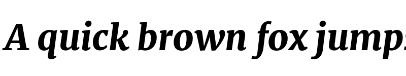 Preview of Merriweather Black Italic font