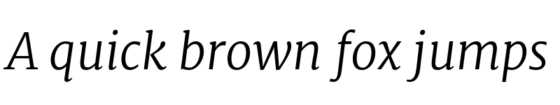 Preview of Merriweather Light Italic font