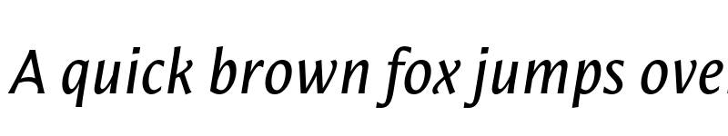 Preview of Mestiza Sans Regular Italic font