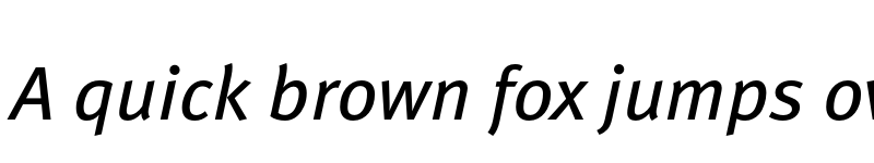 Preview of Meta Pro Book Italic font