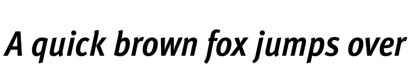 Preview of Meta Pro Condensed Bold Italic font