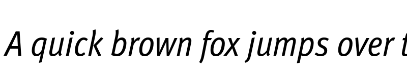 Preview of Meta Pro Condensed Book Italic font