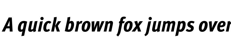 Preview of Meta Pro Condensed Extrabold Italic font