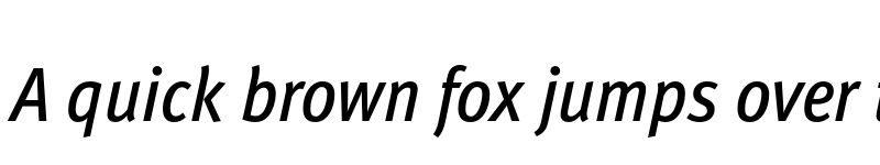 Preview of Meta Pro Condensed Medium Italic font