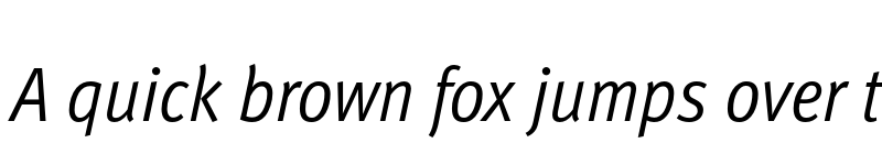Preview of Meta Pro Condensed Normal Italic font
