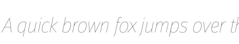 Preview of Meta Pro Hairline Italic font