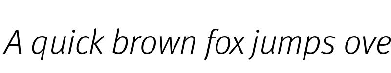 Preview of Meta Pro Light Italic font