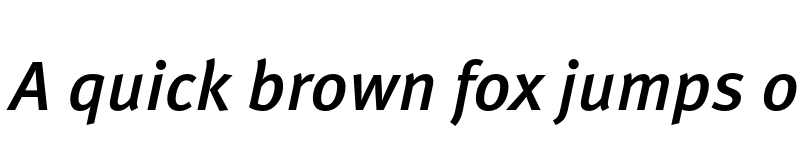 Preview of Meta Pro Medium Italic font