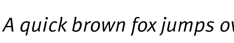 Preview of Meta Pro Normal Italic font
