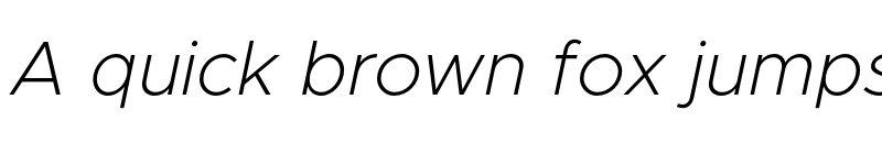 Preview of Metropolis Extra Light Italic font