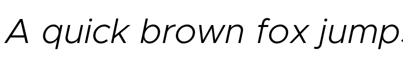 Preview of Metropolis Light Italic font
