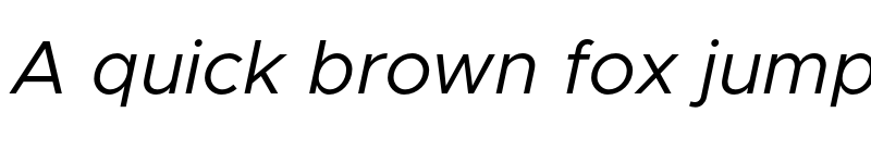 Preview of Metropolis Regular Italic font