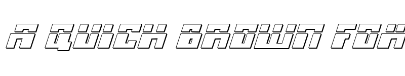 Preview of Micronian Laser 3D Italic Italic font