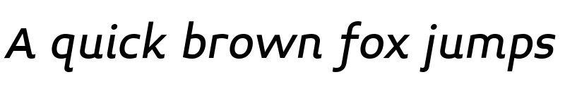 Preview of Midiet Sans Italic Medium font