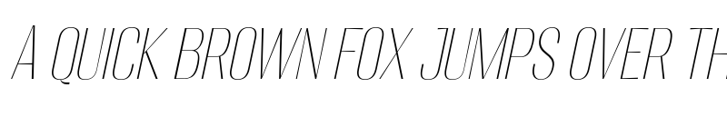 Preview of Migha Thin Condensed Slant font