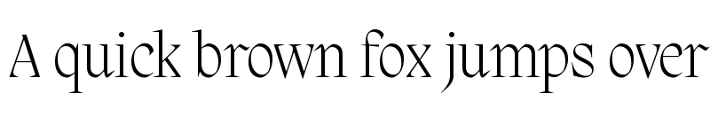 Preview of Migra Extralight font