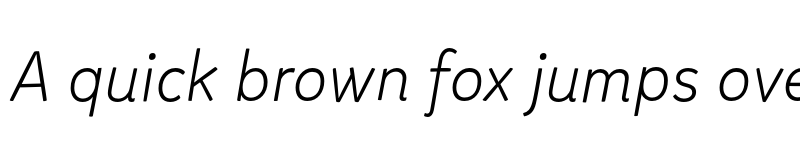 Preview of Mikado Light Italic font