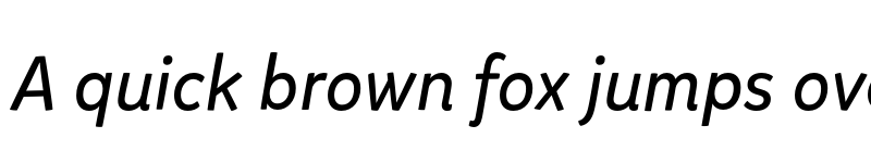 Preview of Mikado Regular Italic font