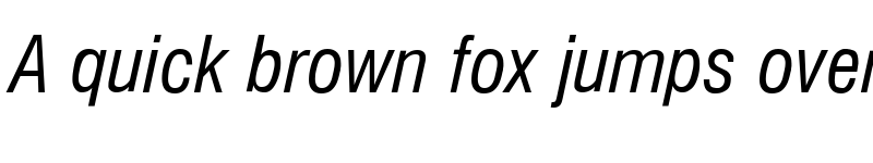 Preview of Milford Condensed Italic font